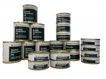 Emergency package exclusively vegetarian, for 10 days, 10 years best before
